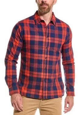M. Singer Shirt Mens Size Small NWT Plaid 100% Cotton Button Down Ranger Classic